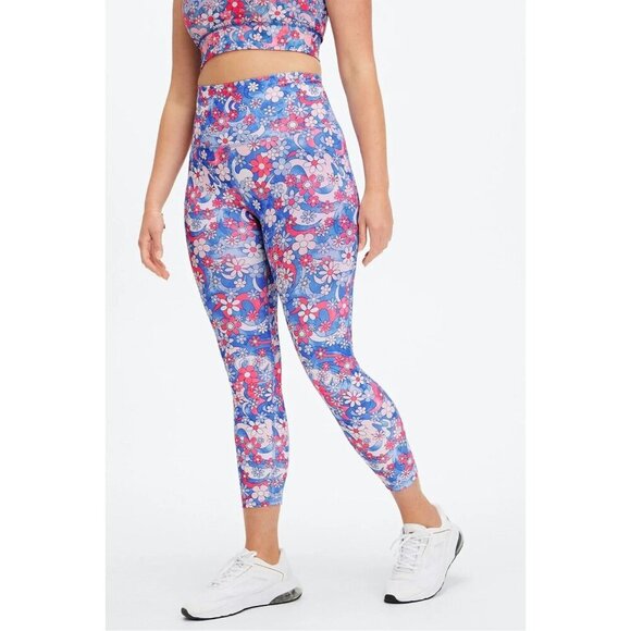 Women's - Fabletics PureLuxe Floral Ultra High-Waisted 7/8 Leggings - Picture 1 of 7